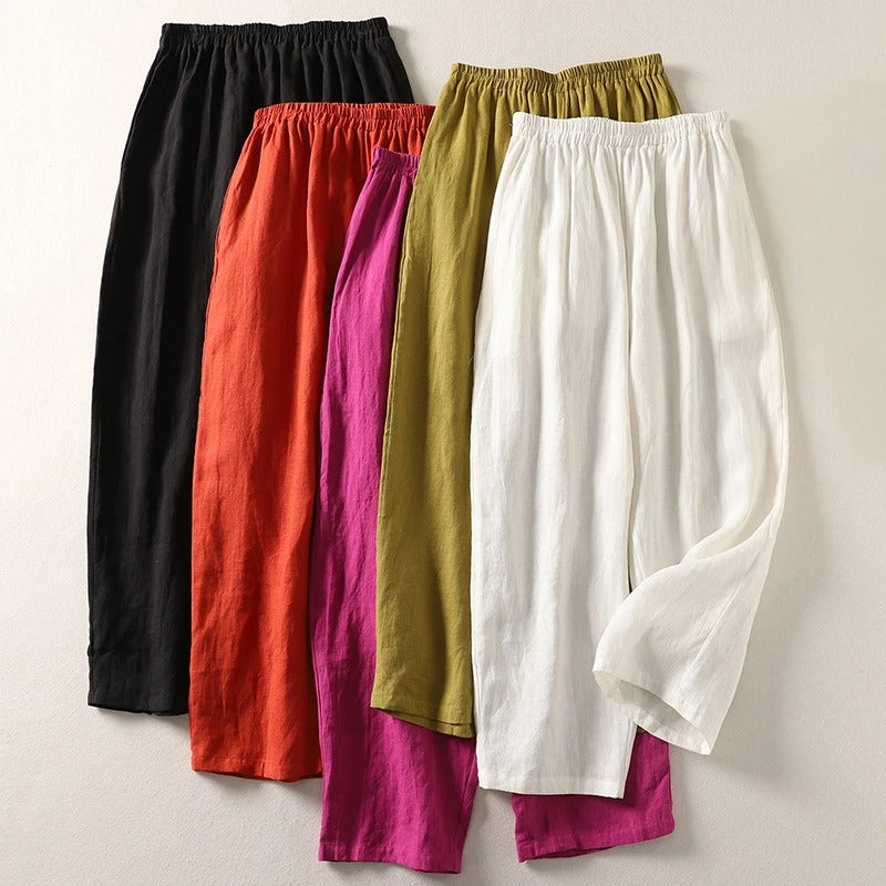 Amalia — Pantalones holgados de lino
