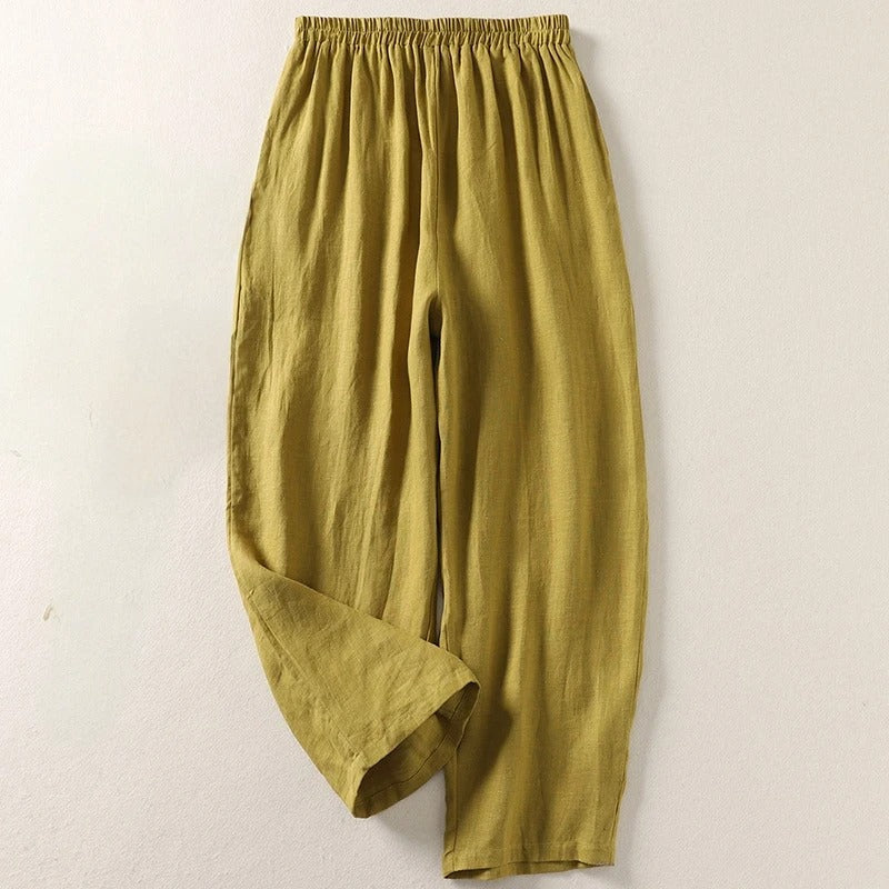 Amalia — Pantalones holgados de lino