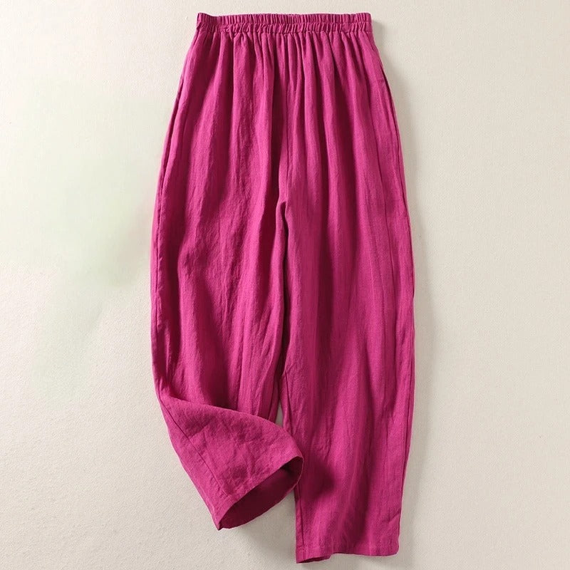 Amalia — Pantalones holgados de lino