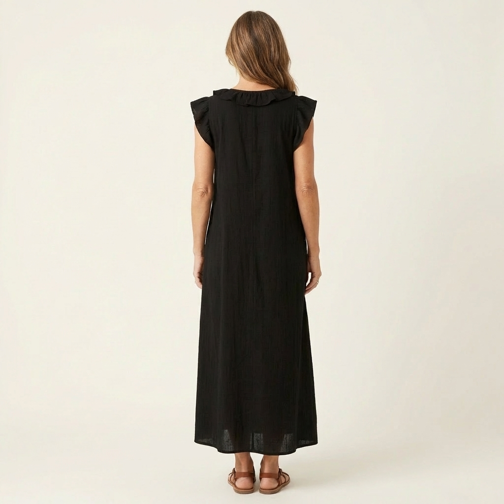 Josette | Vestido largo con cuello en V
