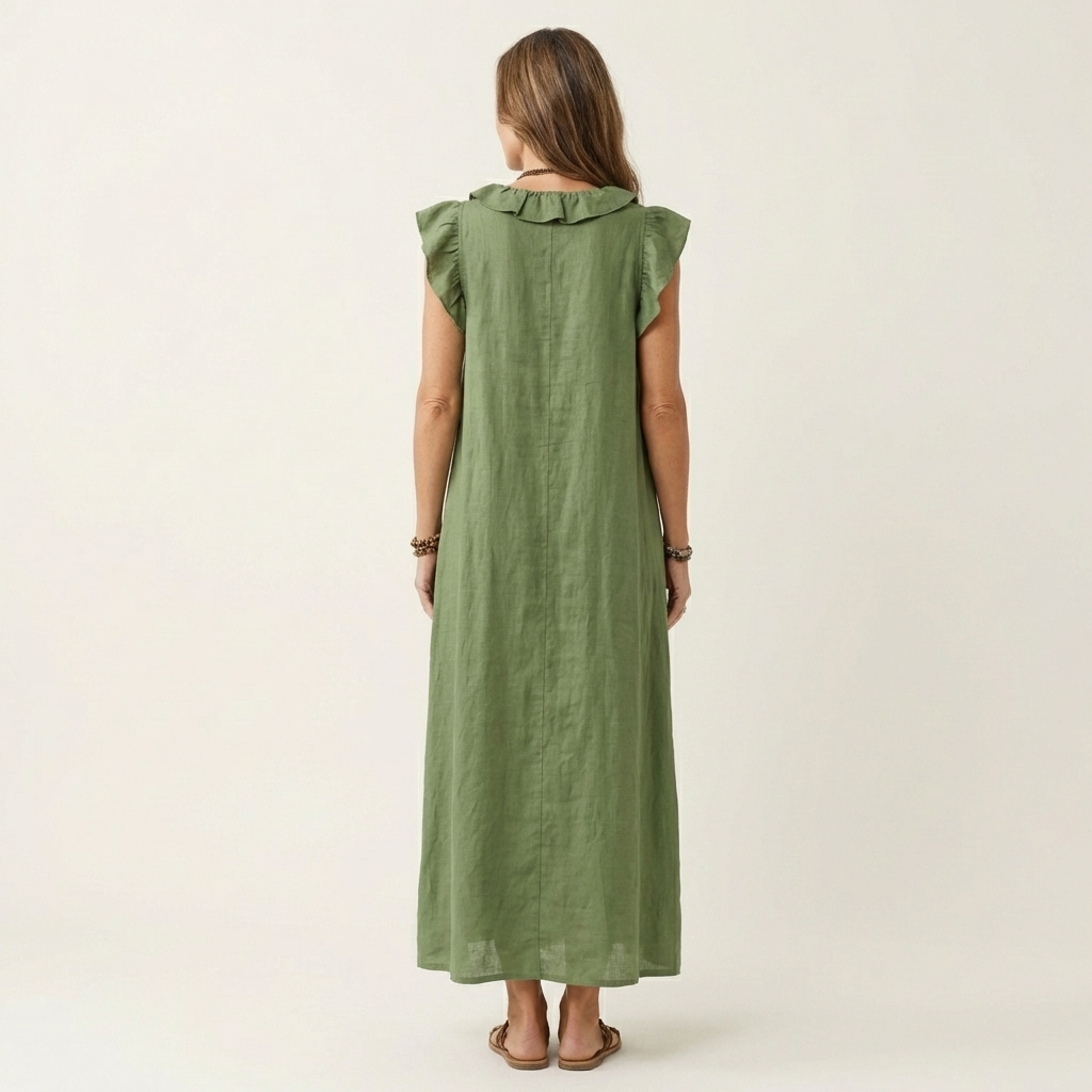 Josette | Vestido largo con cuello en V