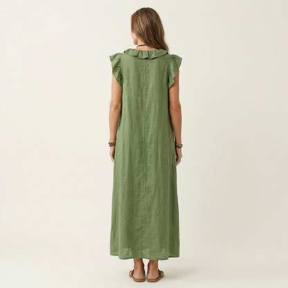 Josette | Vestido largo con cuello en V