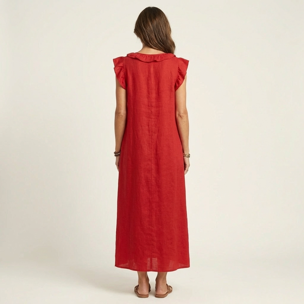 Josette | Vestido largo con cuello en V