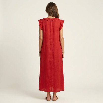 Josette | Vestido largo con cuello en V