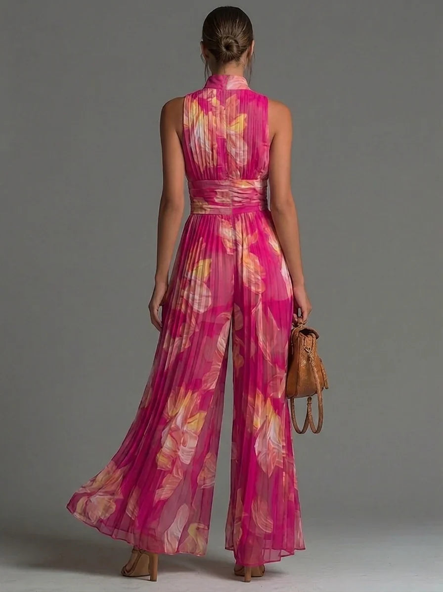 Zakira | Mono elegante plisado con cuello halter